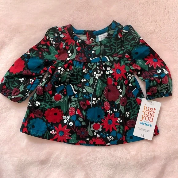 Just One You Carter’s Floral Newborn Top - Picture 1 of 2